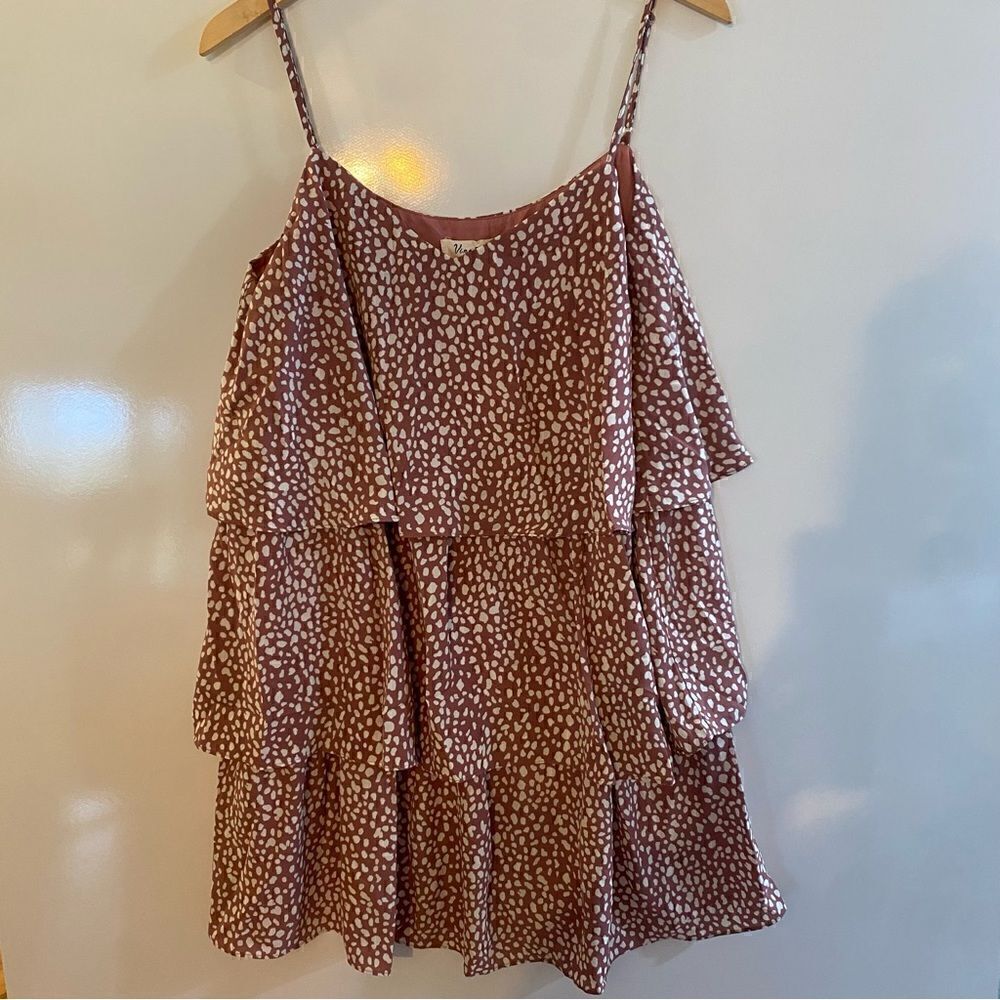 Vine & Love mauve dotted polka dot dress new with tags size large